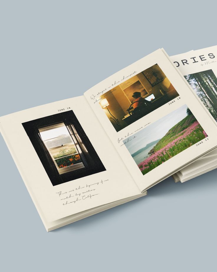 Photo book standing